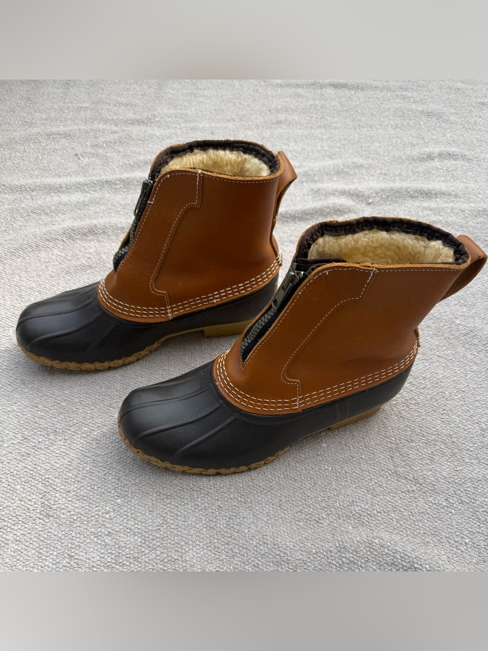 Vintage L.L. Bean Front-Zip Shearling-Lined Bean Boot